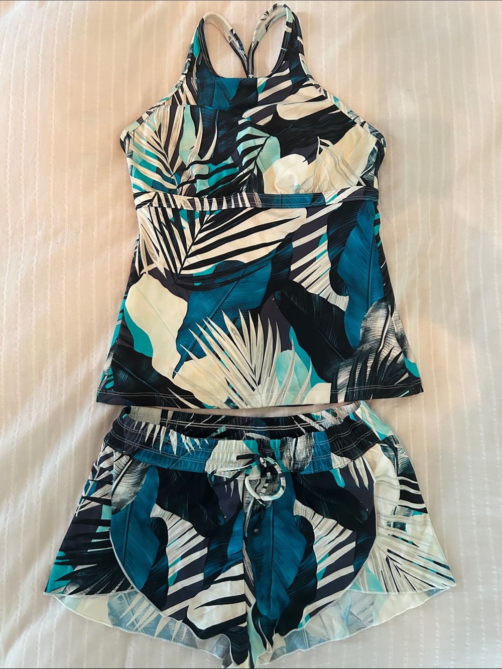 Athleta Tankini Swimsuit Shorts Bottoms Sz S / Top Sz 34 B/C